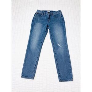 J.Crew Denim Jeans Women’s Size 28 Light Wash Straight Slim Distressed High Rise